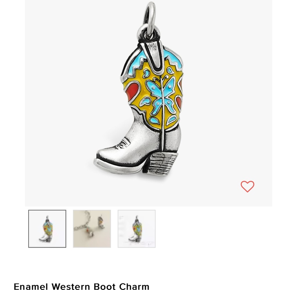 Enamel Cowboy Boot Charm